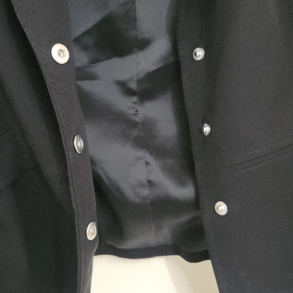 Talbots Stretch Black Blazer Collegiate Preppy Career Luxury Feminine Minimalist - Picture 11 of 16